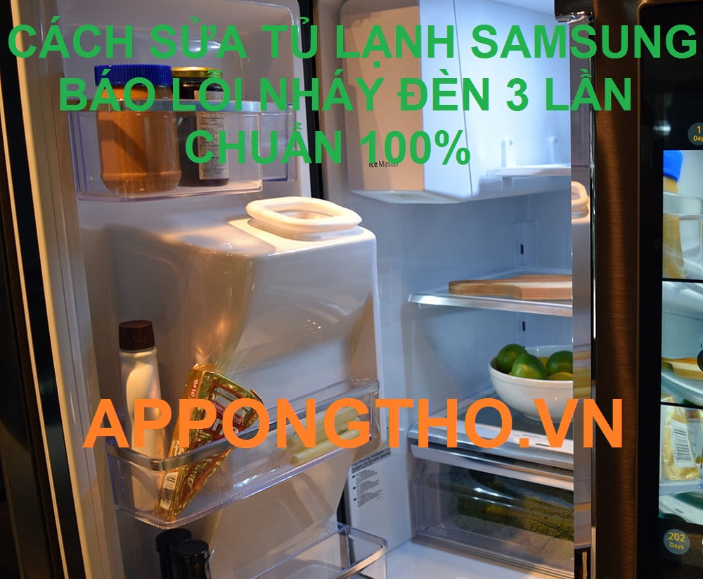 Tủ lạnh Samsung nháy đèn 3 lần kêu bíp