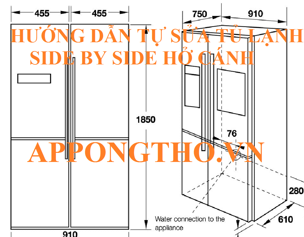 Cánh tủ lạnh Side by Side bị hở có sao không?